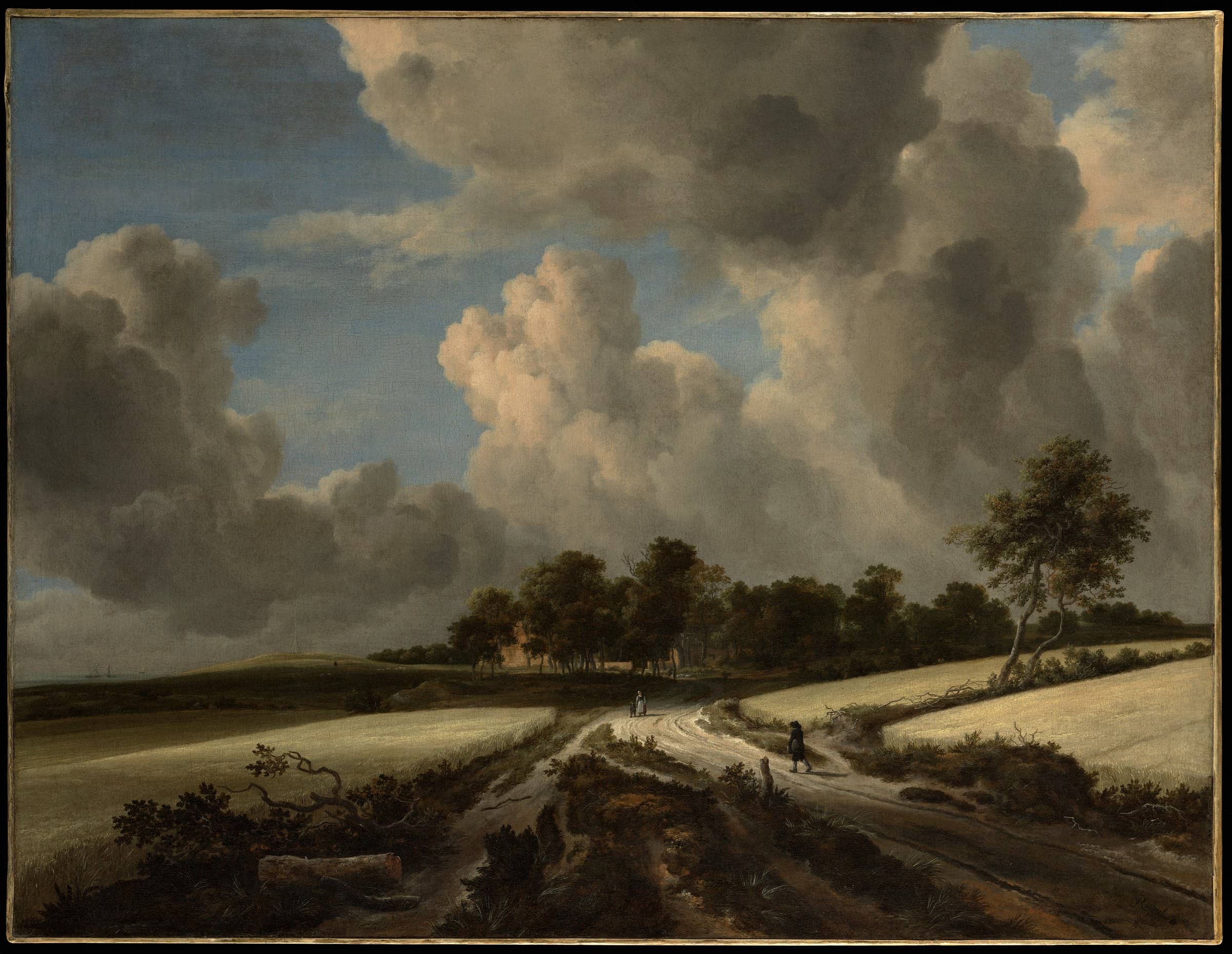 Wheat Fields by Jacob van Ruisdael, about 1670, oil on canvas (The Met)