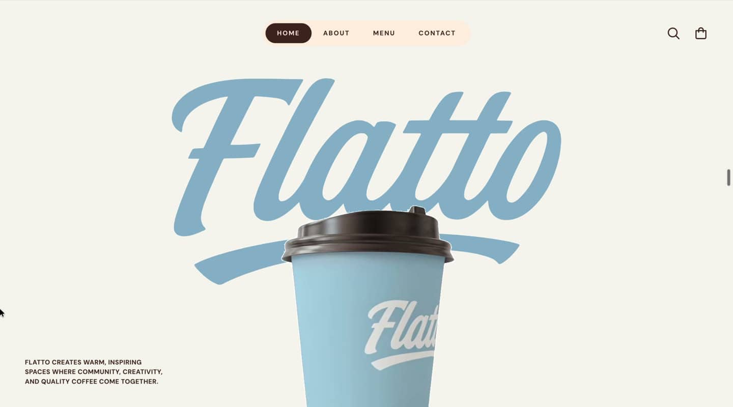 Flatto: A coffee club in Seseh, built on one oversized mark.