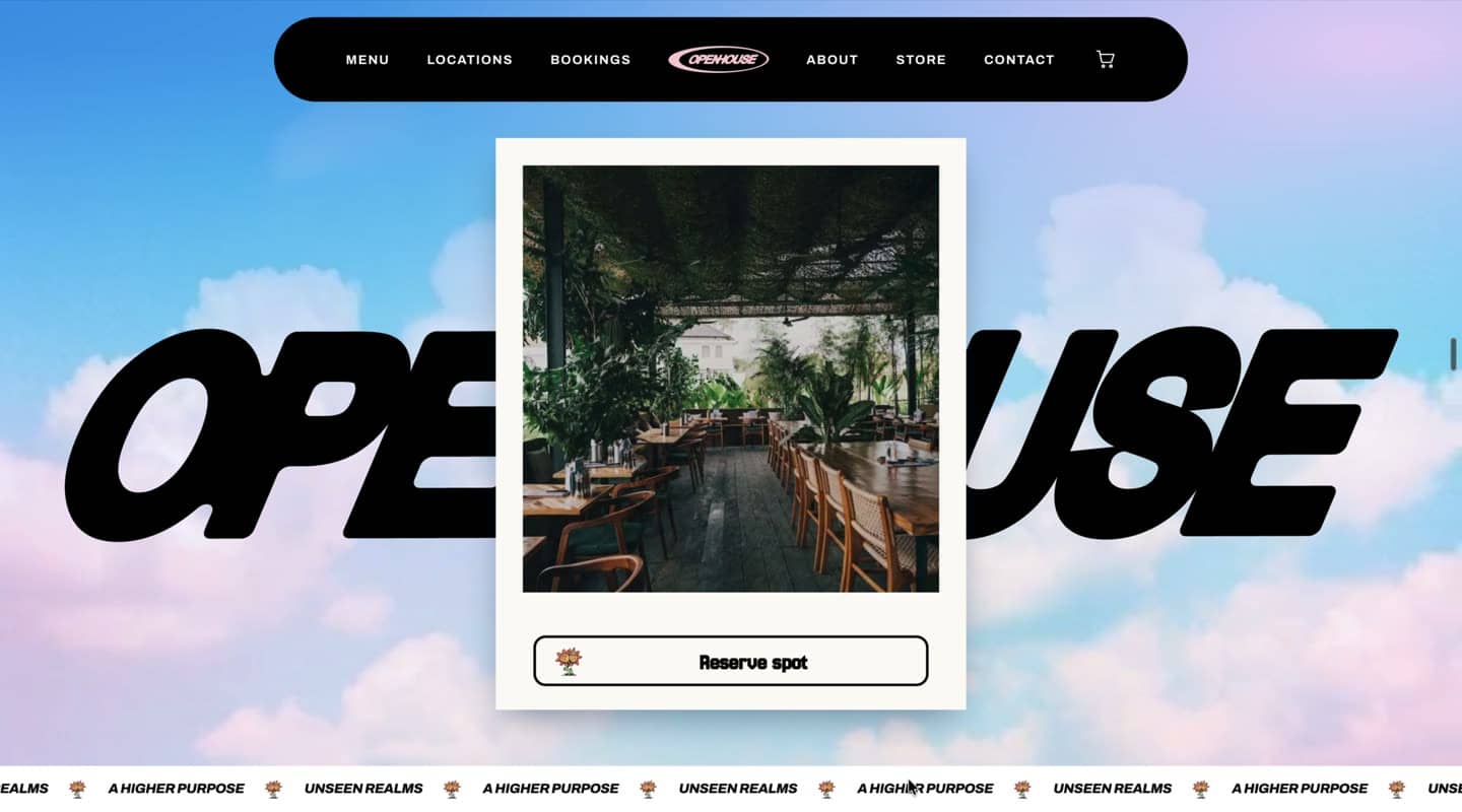 Open House: A Bali cafe whose website feels like the room.